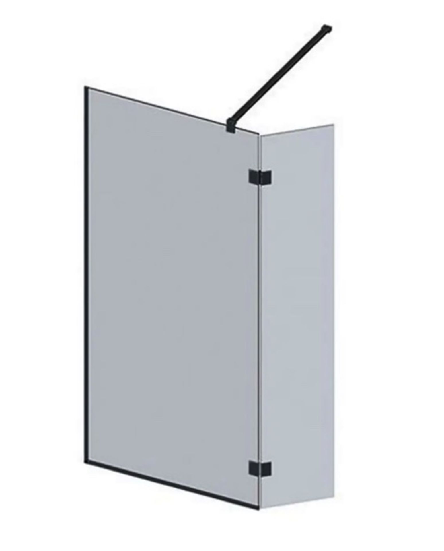 Brand New Boxed Wet Room Screen & Pivot Screen 900/350 x 2000mm - Black RRP £445 **No Vat**