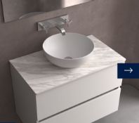 Brand New Boxed Countertop basin ALTIRO MATT WHITE PORCELAIN d 390 x 140 mm RRP £290 **No Vat**