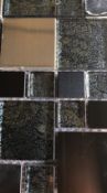 Brand New Boxed Mosaic Tiles Black Silver Stainless steel 2sqm RRP £145 **No Vat**