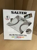 Salter Ultra Slim Glass Analyser Scale. RRP £19.95 - GRADE U