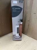 Morrisons Home 30 Inch Tower Fan. RRP £32.99 - GRADE U