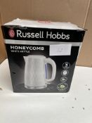 Russell Hobbs Honeycombe White Kettle. RRP £34.99 - GRADE U
