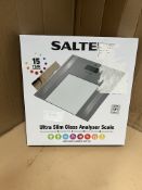 Salter Ultra Slim Glass Analyser Scale. RRP £19.95 - GRADE U