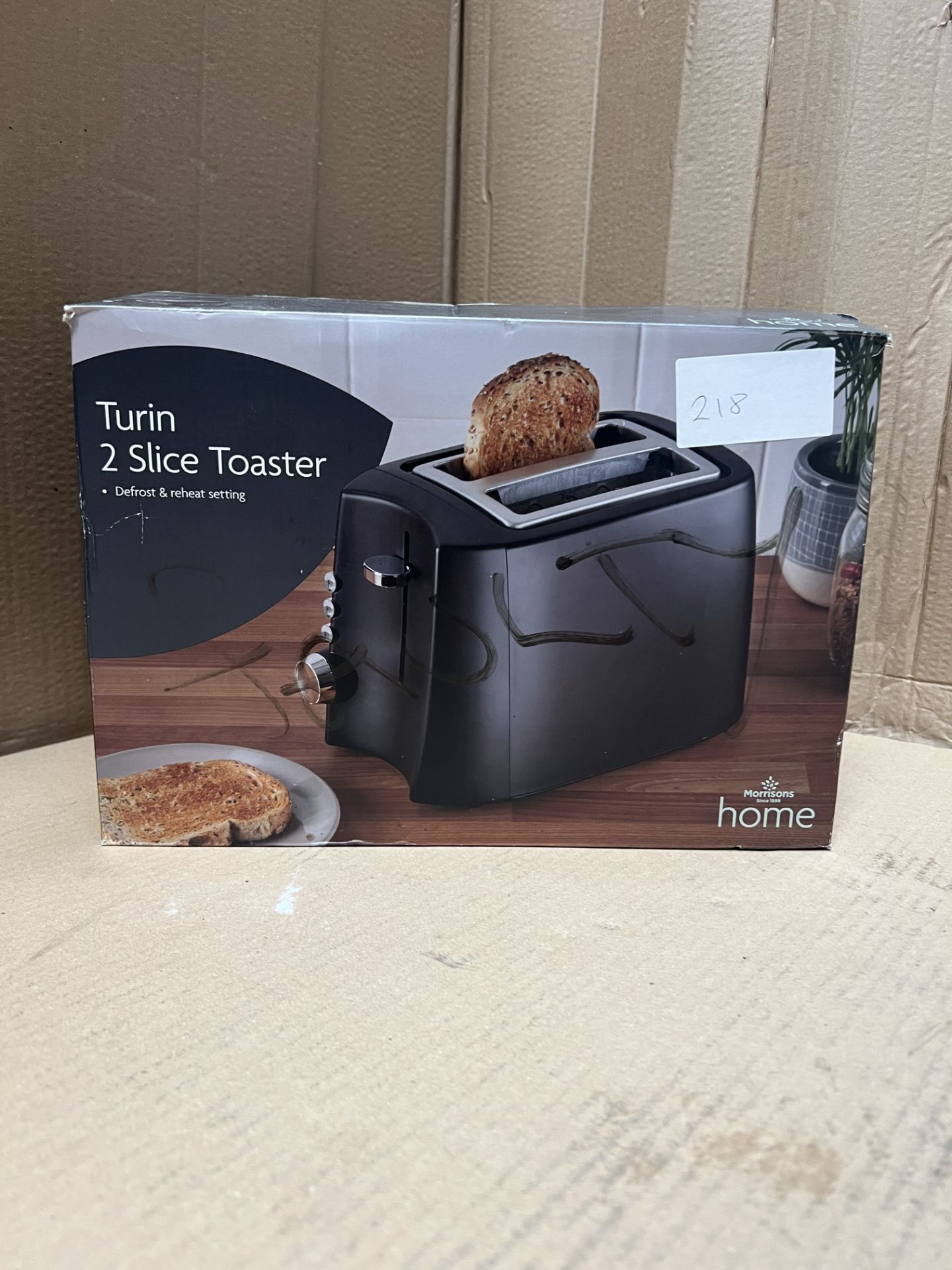 Morrisons Home Turin 2 Slice Toaster. RRP £18.00 - GRADE U
