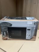 Morrisons Home Stainless Steel Silver Digital Microwave. RRP £79.99 - GRADE U