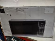 John Lewis 20L Microwave JLSMWO08. RRP £99.99 - GRADE U