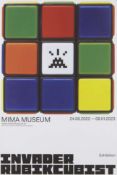 Invader (b. 1969-) Rubikcubist Poster 5 Rubik’s Cube, 2006 – A Mima Exhibition Poster, 2022