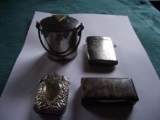 3 x Antique Vesta Cases + Snuff Box