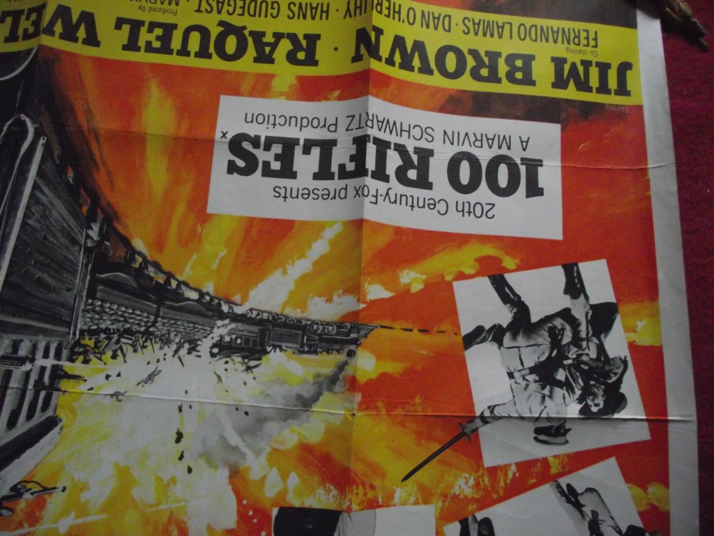 Original UK Quad Film Poster - ""100 RIFLES"" - 1969 - Image 14 of 18