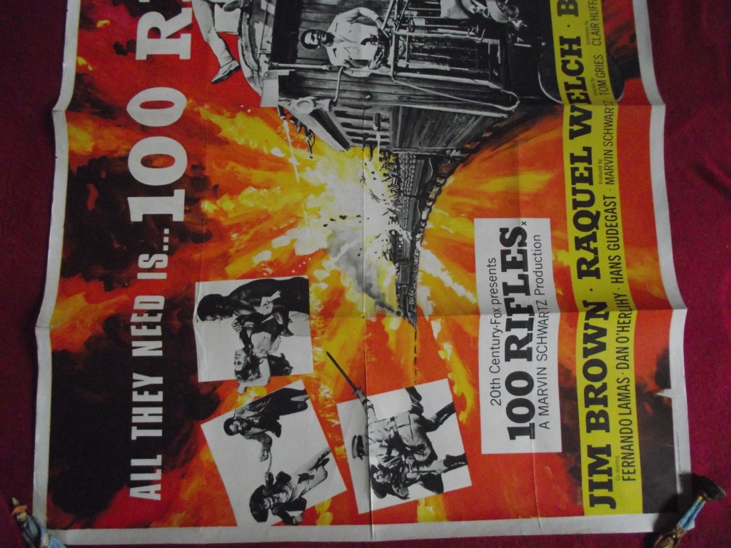 Original UK Quad Film Poster - ""100 RIFLES"" - 1969 - Image 12 of 18