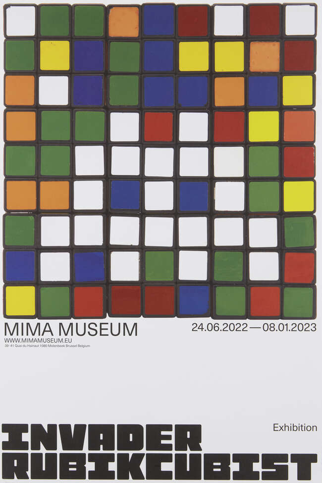 Invader (b. 1969-) Rubikcubist Poster 9 – Rubik Invader, CYCLOPS, – A Mima Exhibition Poster, 20...