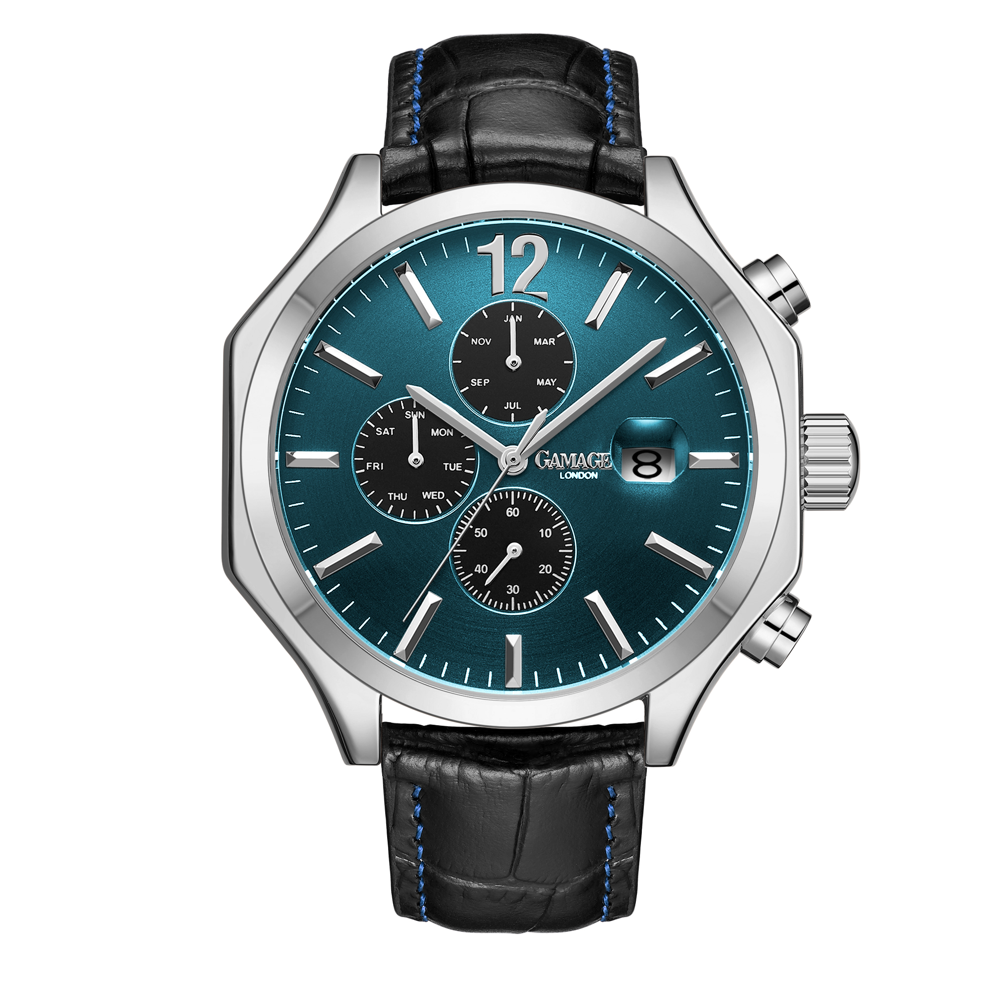 Gamages of London Hand Assembled Opulence Automatic Steel Blue - 5 Years Warranty and Free Deliver.. - Image 3 of 5