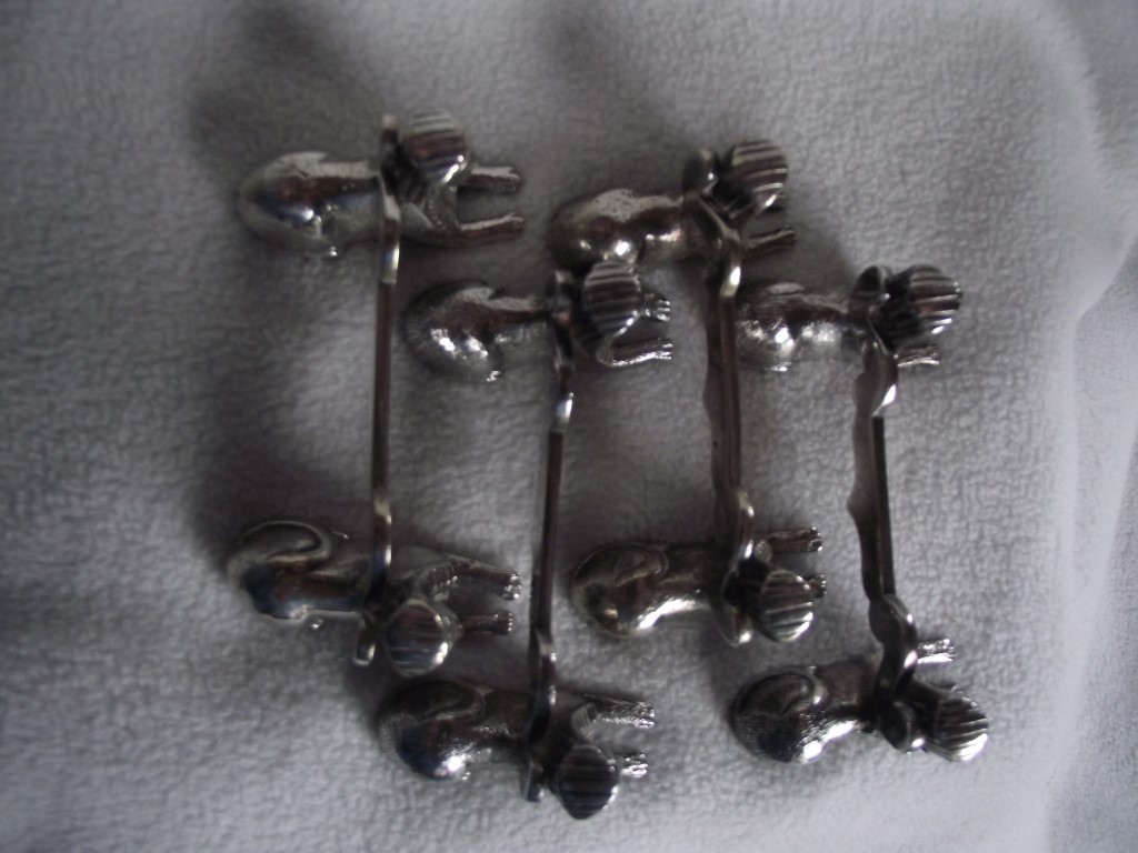 4 x Antique Egyptian Sphinx Knife Rests - Silver Plate - No Makers Name. - Image 21 of 22