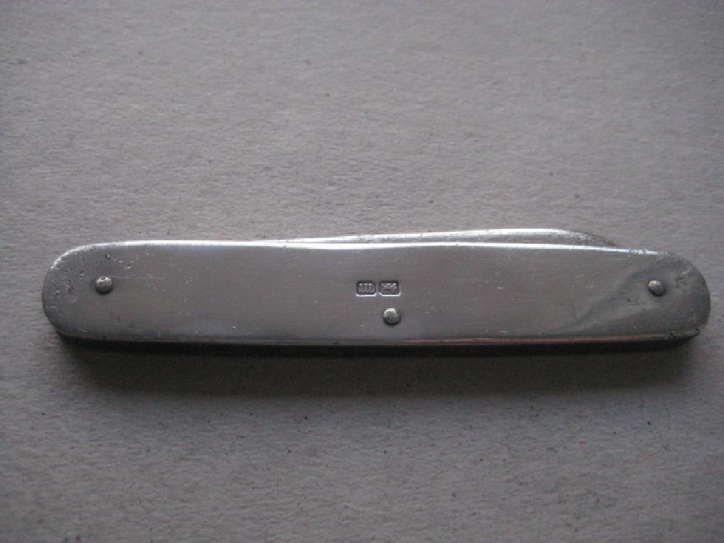 Rare Edwardian Elder Dempster R.M.J. Sekondi Engraved Silver Folding Fruit Knife - Image 7 of 7