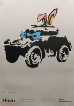 BANKSY (born 1974) Armoured Car - Offset Lithographic poster Produced for The MOCO Museum, 2018.