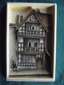 Bossons Ivorex Plaque - *The Harvard House, Stratford On Avon* - Painting Sample - 1981 - 1992.