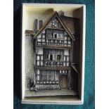 Bossons Ivorex Plaque - *The Harvard House, Stratford On Avon* - Painting Sample - 1981 - 1992.