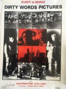 GILBERT & GEORGE Italian & British (b.1943 & 42) ANGRY BORING, Dirty Word Poster, Hand Signed, 20...