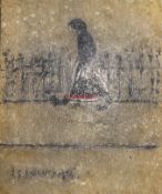 L S LOWRY, Oil Painting, On Hardboard , signed , Original Artwork, Experts Reports , 1964,