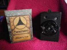 Ernemann ""Film K"" 6x9 Box Camera With Original Shop Box - Circa 1920 - 1926