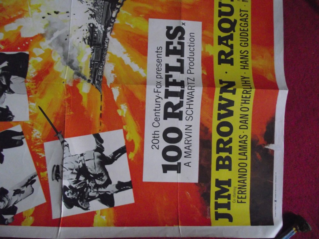 Original UK Quad Film Poster - ""100 RIFLES"" - 1969 - Image 3 of 18