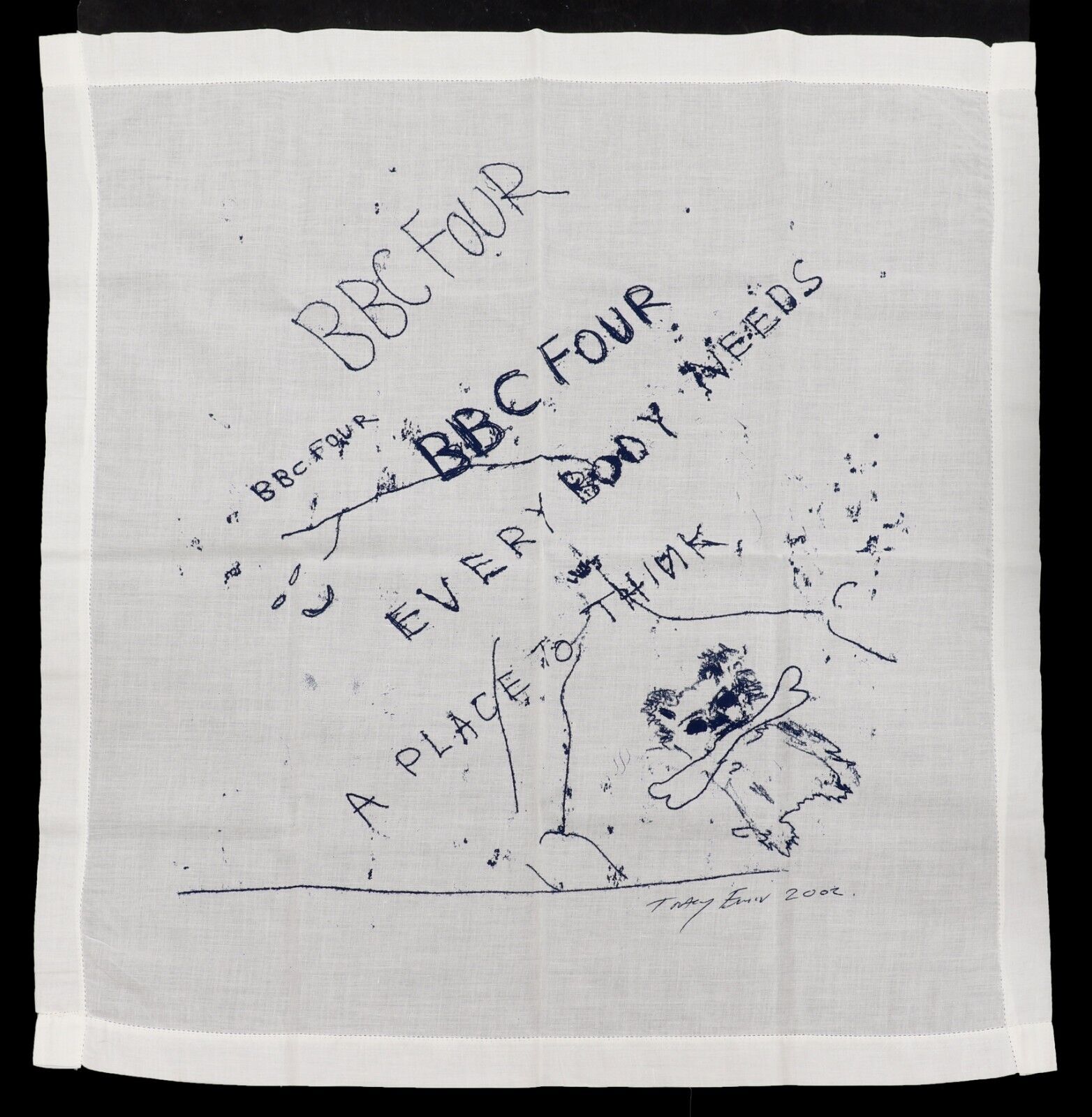 Tracey Emin RA (b.1963 - ) 'Everybody Needs a Place to Think', Cotton handkerchief, Limited Ed, 2... - Image 9 of 10