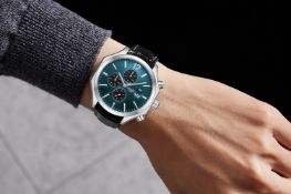 Gamages of London Hand Assembled Opulence Automatic Steel Blue - 5 Years Warranty and Free Deliver..