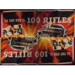 Original UK Quad Film Poster - ""100 RIFLES"" - 1969