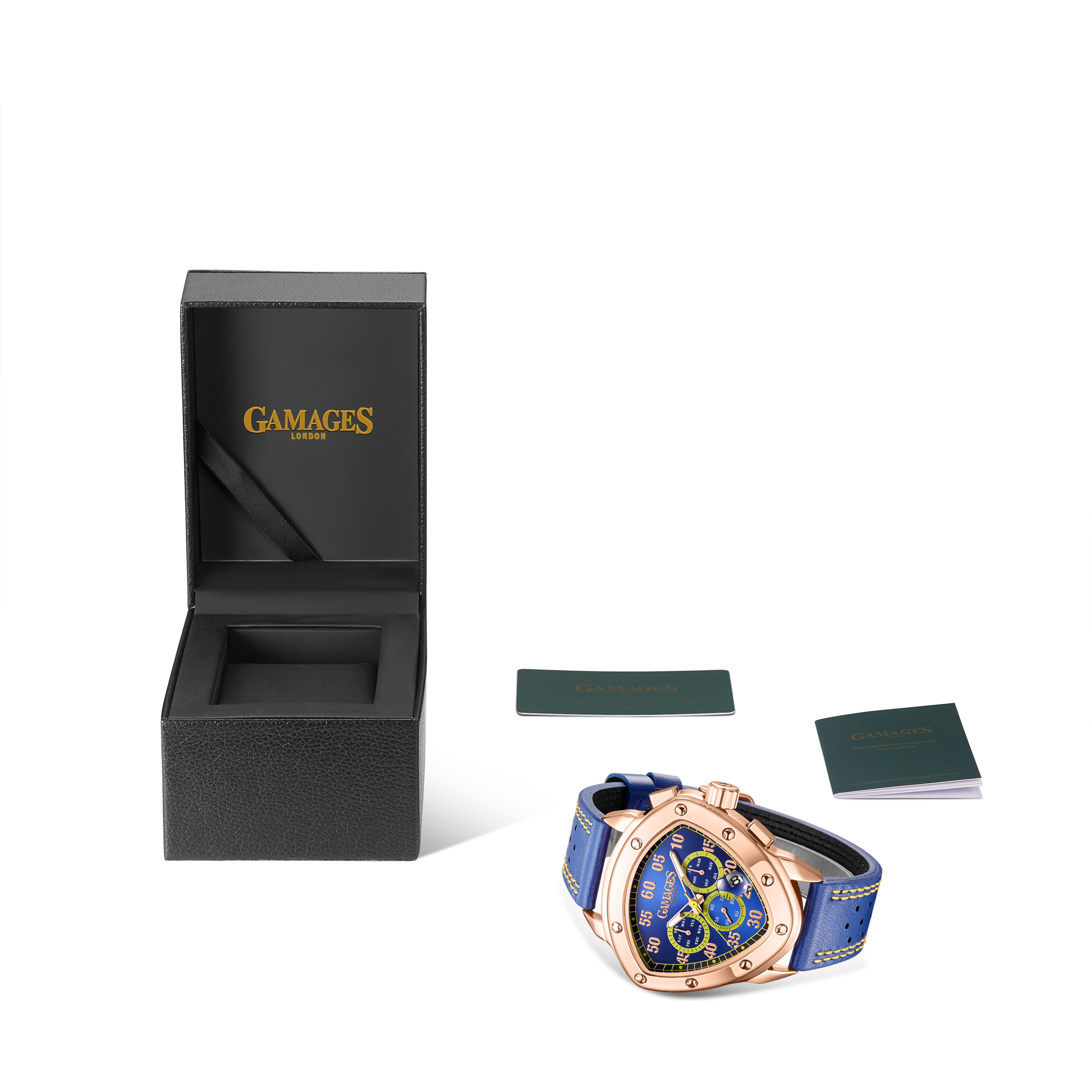 Gamages of London Hand Assembled Crest Automatic Rose Blue - 5 Years Warranty and Free Delivery - Image 5 of 5