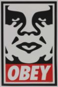 Shepard Fairey (b.1970) OBEY ‘Giant Face’ in colours, signed in pencil l.r. 96.5 x 63.5cm