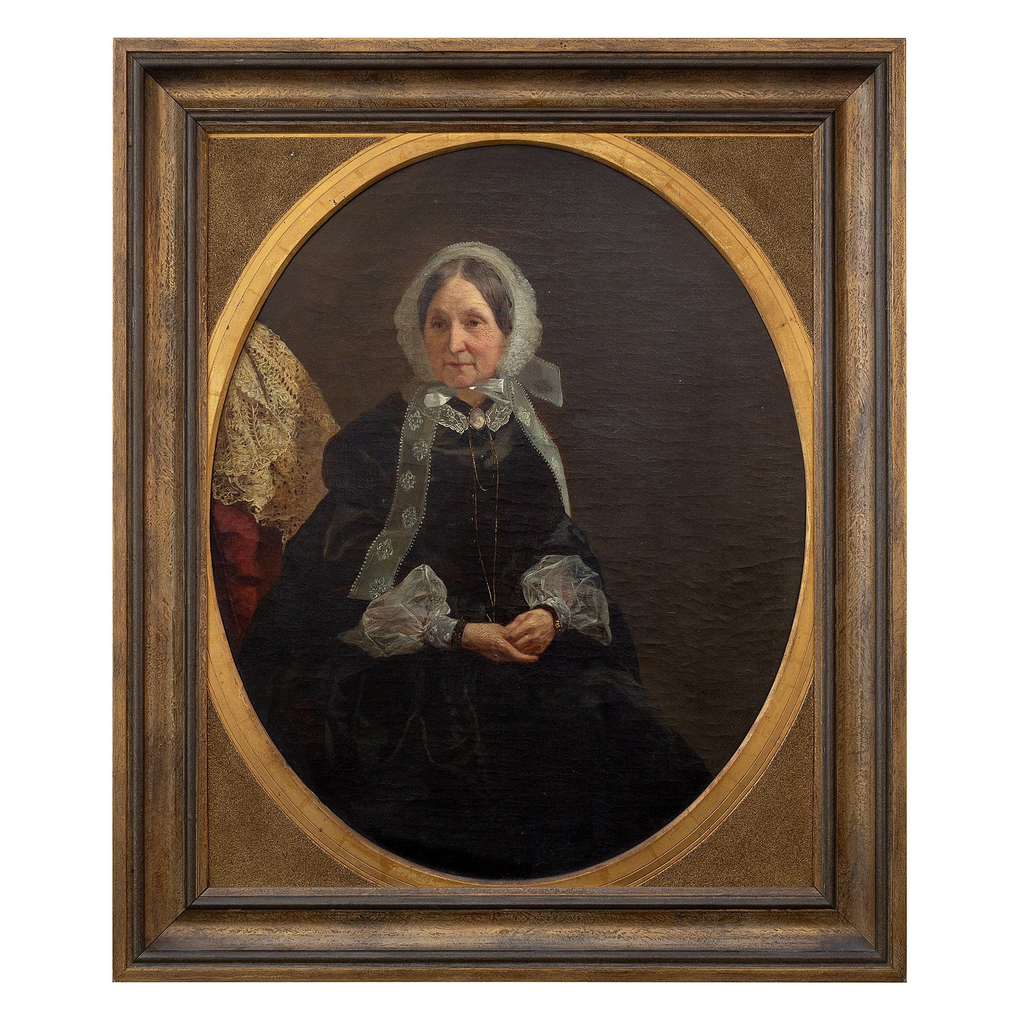 Edwin Williams, Portrait of Mary Anne Boyce, 19th-Century Oil Painting