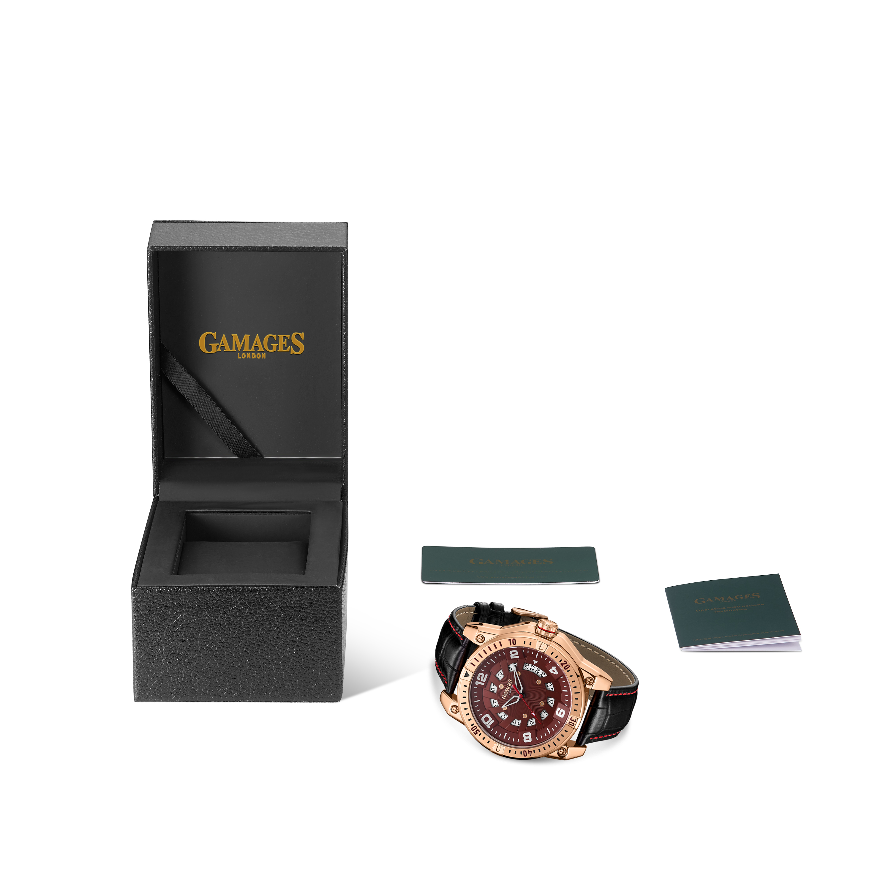 Gamages of London Hand Assembled Adventurer Automatic Rose Red - 5 Years Warranty and Free Deliver..