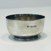 An Art Deco George V Silver Salt Bowl With Gilt Interior, Hallmarked London 1919