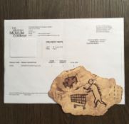 BANKSY (British 1970 -) Peckham Rock 'Shopping Trolly's' Wooden Postcard from the British Museum