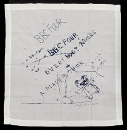Tracey Emin RA (b.1963 - ) 'Everybody Needs a Place to Think', Cotton handkerchief, Limited Ed, 2...