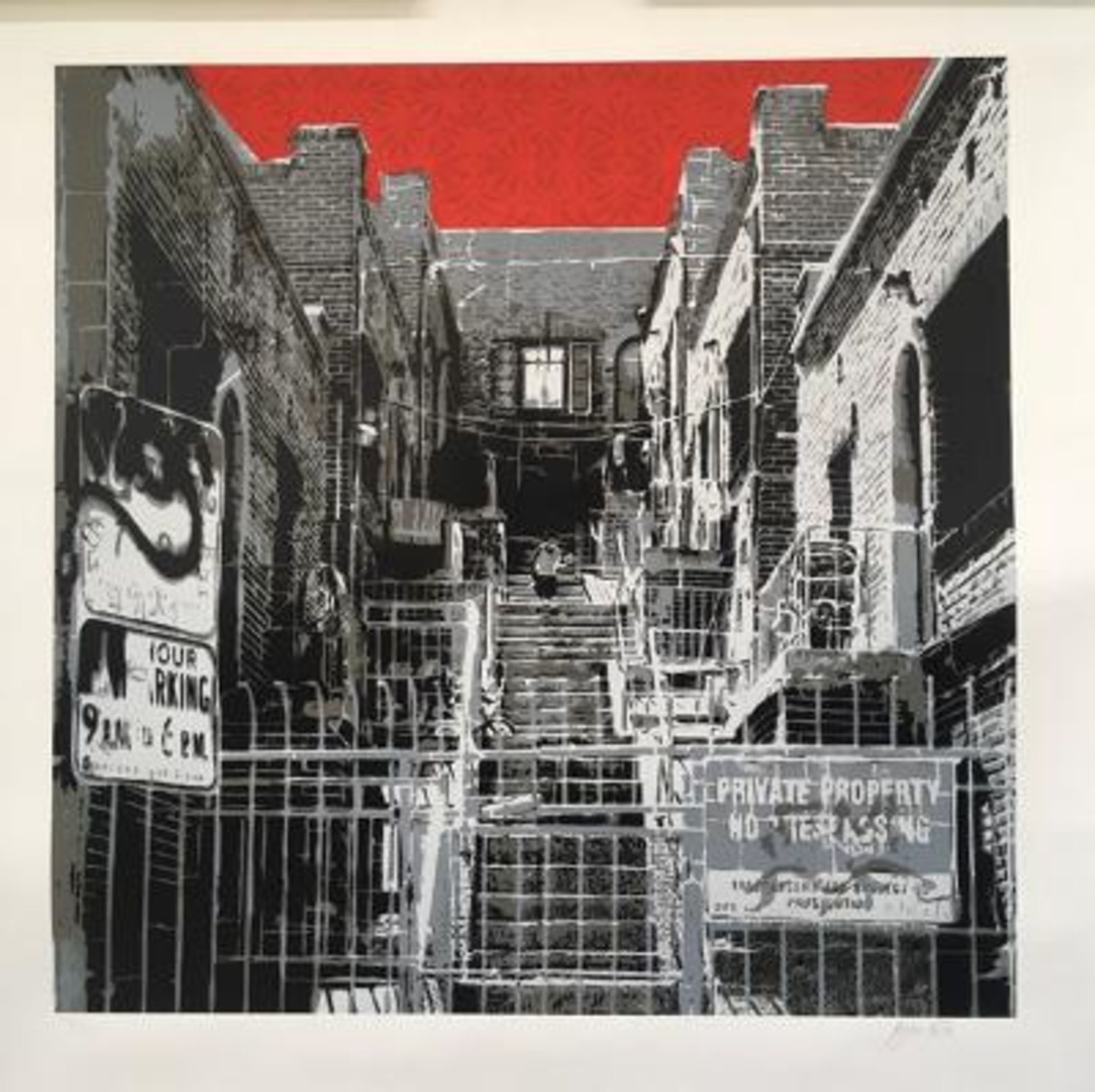 Logan Hicks (b.1971 ) Sunset Apartment Complex, Screen Print, Early Limited Ed, Black Rat Press 2... - Image 13 of 17