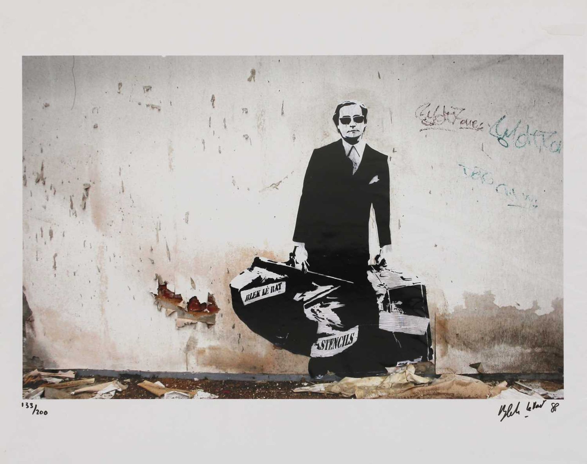 Blek le Rat (b.1952)'The Man Who Walks Through Walls' Special Limited Edition (SP) C-type Proof 1... - Image 9 of 11