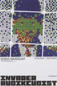 Invader (b. 1969-) Rubikcubist Poster 4 Rubik, Magritte A Mima Exhibition Poster, 2022