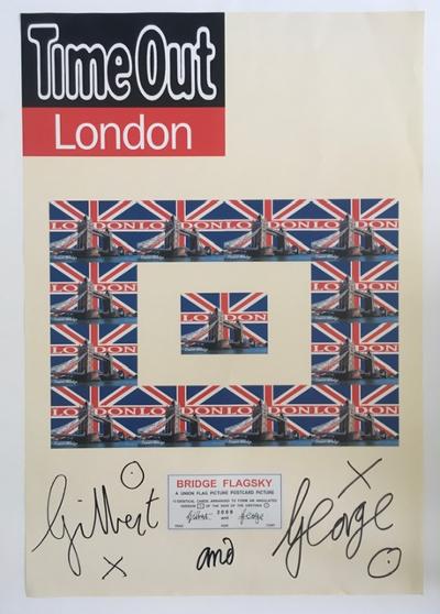 GILBERT & GEORGE (b.1943 & 42) Italian & British, Signed,Time Out London, Bridge Flagsky ltd ed 2...