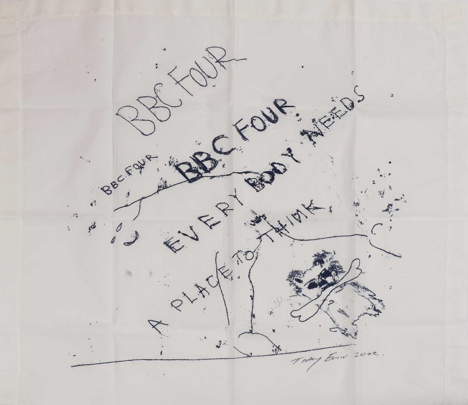 Tracey Emin RA (b.1963 - ) 'Everybody Needs a Place to Think', Cotton handkerchief, Limited Ed, 2... - Image 5 of 10