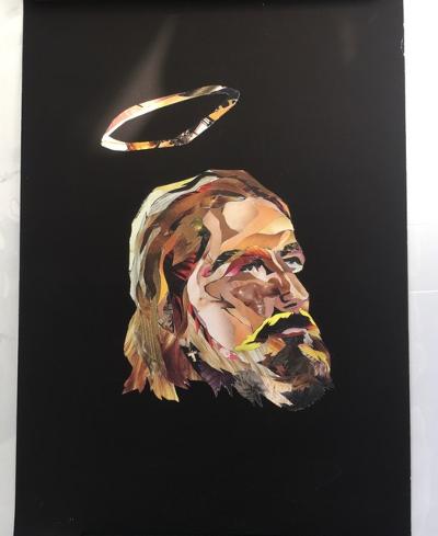 Alex Daw (b. 1982) HALO JESUS, Hand Pulled 5 silkscreen Print, Limited Edition, Hang Up Gallery 2...