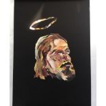 Alex Daw (b. 1982) HALO JESUS, Hand Pulled 5 silkscreen Print, Limited Edition, Hang Up Gallery 2...