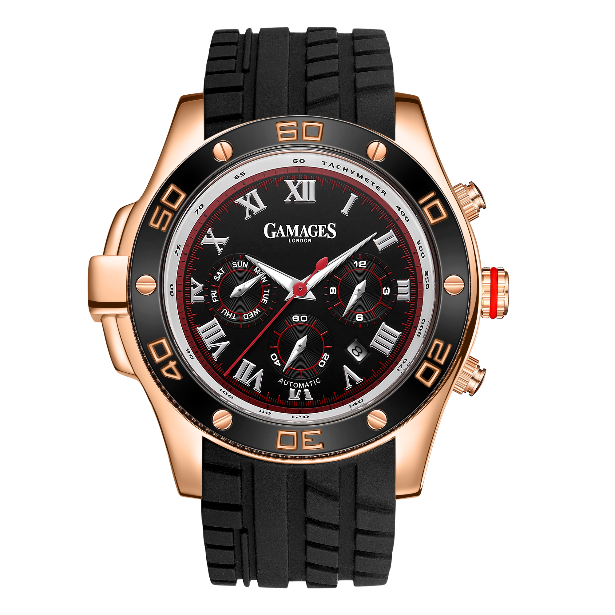 Gamages of London Hand Assembled Driver Automatic Rose Gold - 5 Years Warranty and Free Delivery - Image 3 of 6
