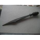 Antique Wood Letter Opener African Tribal Head