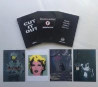 BANKSY 3 Self Published Books all 1st Ed dated 2001 - 2004 & RARE Crude Oil Exhibition Postcard