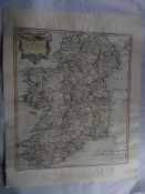 18th Century Hand Coloured Map - The Kingdom of Ireland By Robert Morden
