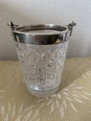 Late 19th Century Crystal & Sterling Ice Bucket