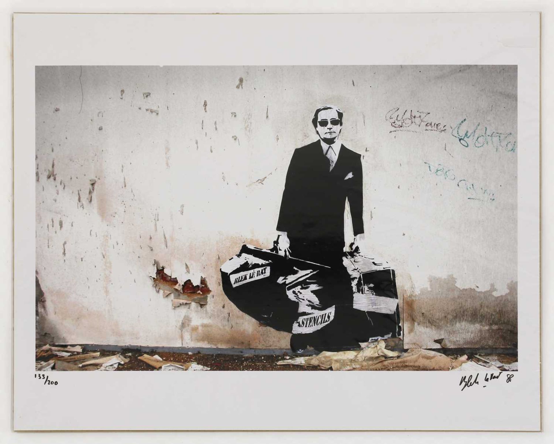 Blek le Rat (b.1952)'The Man Who Walks Through Walls' Special Limited Edition (SP) C-type Proof 1... - Image 10 of 11