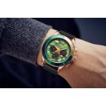 Gamages of London Hand Assembled Pilot Automatic Rose Green - 5 Years Warranty and Free Delivery