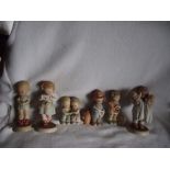 6 x Vintage Mabel Lucie Attwell Figurines - Made by Enesco - 1990's